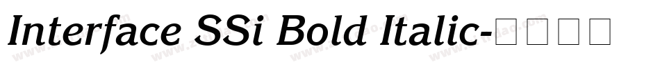 Interface SSi Bold Italic字体转换